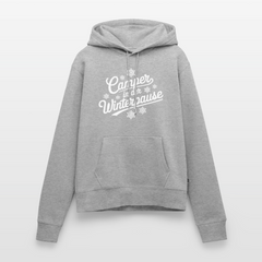 Camper im Winter - Damen Camping Hoodie - Grau meliert