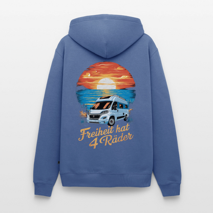 Freiheit hat 4 Räder - Herren Camping Hoodie - Vanlife - Taubenblau