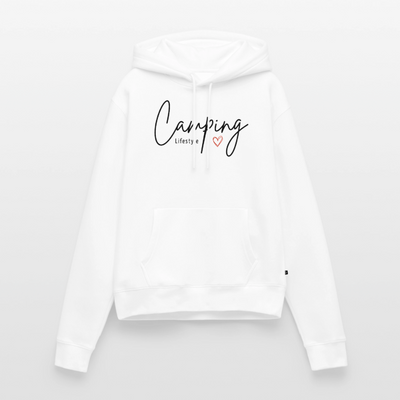Camping Lifestyle Liebe - Damen Camping Hoodie - Weiß