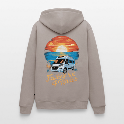 Freiheit hat 4 Räder - Herren Camping Hoodie - Vanlife - Taupe