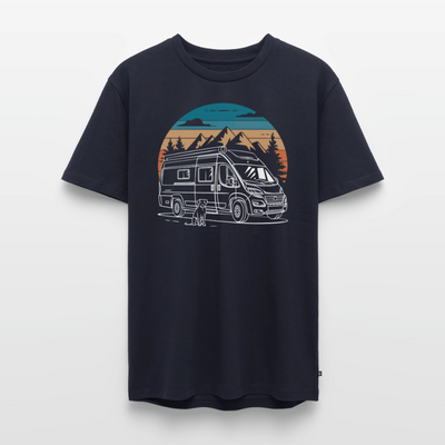 Vanlife mit Hund - Herren Camping T-Shirt - Navy