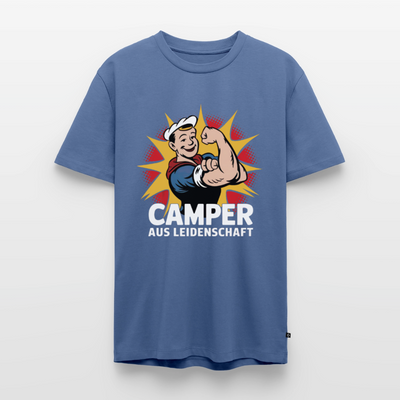 Camper aus Leidenschaft - Herren Camping T-Shirt - Taubenblau