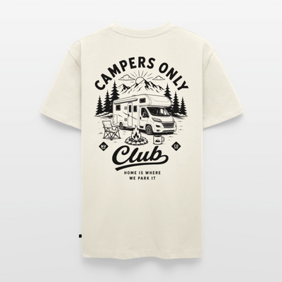 Campers Only Club - Herren Camping T-Shirt - Wohnmobil - Naturweiß