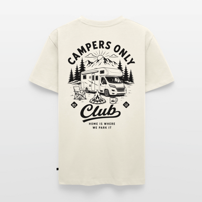 Campers Only Club - Herren Camping T-Shirt - Wohnmobil - Naturweiß