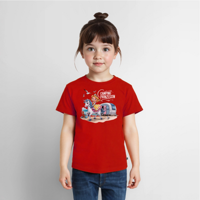 Camping Prinzessin - Kinder Camping T-Shirt - Rot