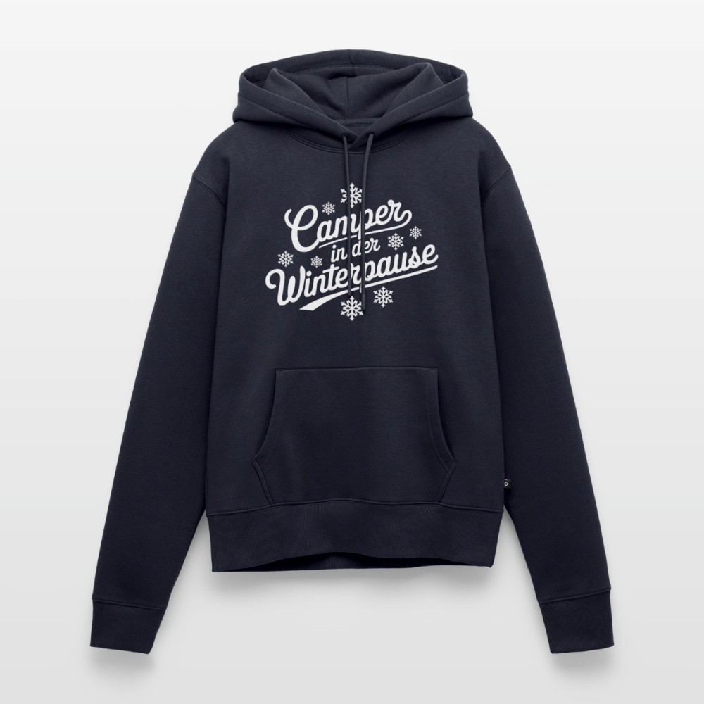Camper im Winter - Damen Camping Hoodie - Navy