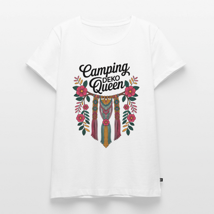 Camping Deko Queen - Damen Camping T-Shirt - Weiß