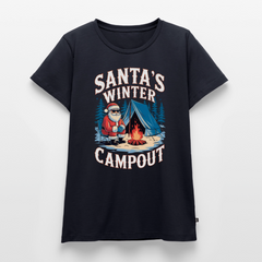 Santas Campout - Damen Camping T-Shirt - Navy