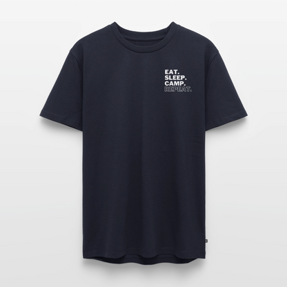 Vanlife mit Hund - Herren Camping T-Shirt - Navy