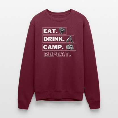 Camping Kreislauf - Herren Camping Sweatshirt - Wohnmobil - Burgunderrot