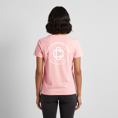 Camping Club - Damen Camping T-Shirt - Rosa