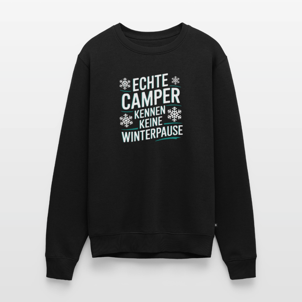 Camper ohne Winterpause - Herren Camping Sweatshirt - Schwarz
