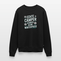 Camper ohne Winterpause - Herren Camping Sweatshirt - Schwarz