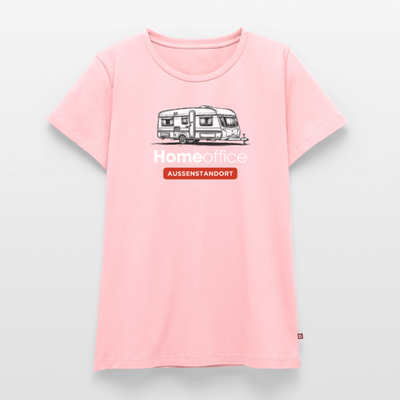 Wohnwagen Homeoffice - Damen Camping T-Shirt - Rosa