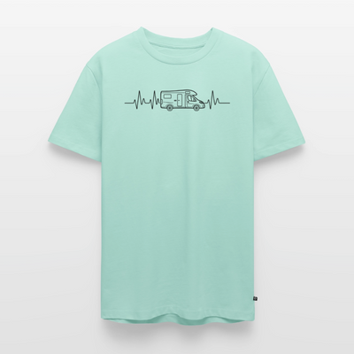 Herzschlag EKG Wohnmobil - Herren Camping T-Shirt - Mint 
