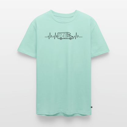 Herzschlag EKG Wohnmobil - Herren Camping T-Shirt - Mint 
