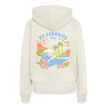 SS - My Favorite View - Damen Camping Hoodie - Naturweiß