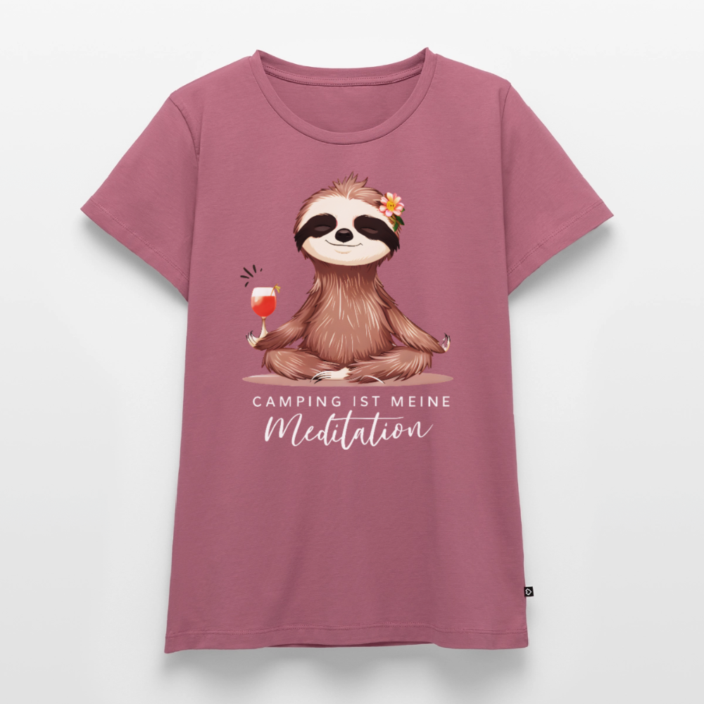 Meditation - Damen Camping T-Shirt - Mauve