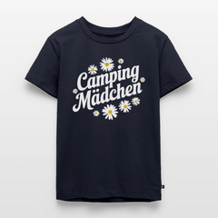 Camping Mädchen - Kinder Camping T-Shirt - Navy
