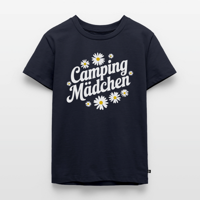 Camping Mädchen - Kinder Camping T-Shirt - Navy