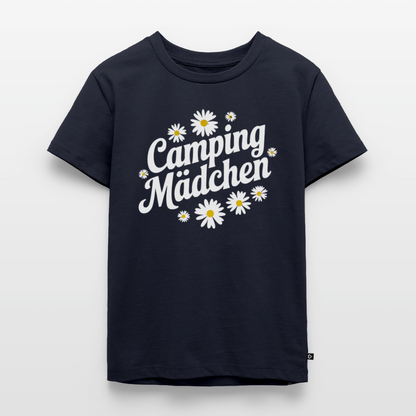 Camping Mädchen - Kinder Camping T-Shirt - Navy