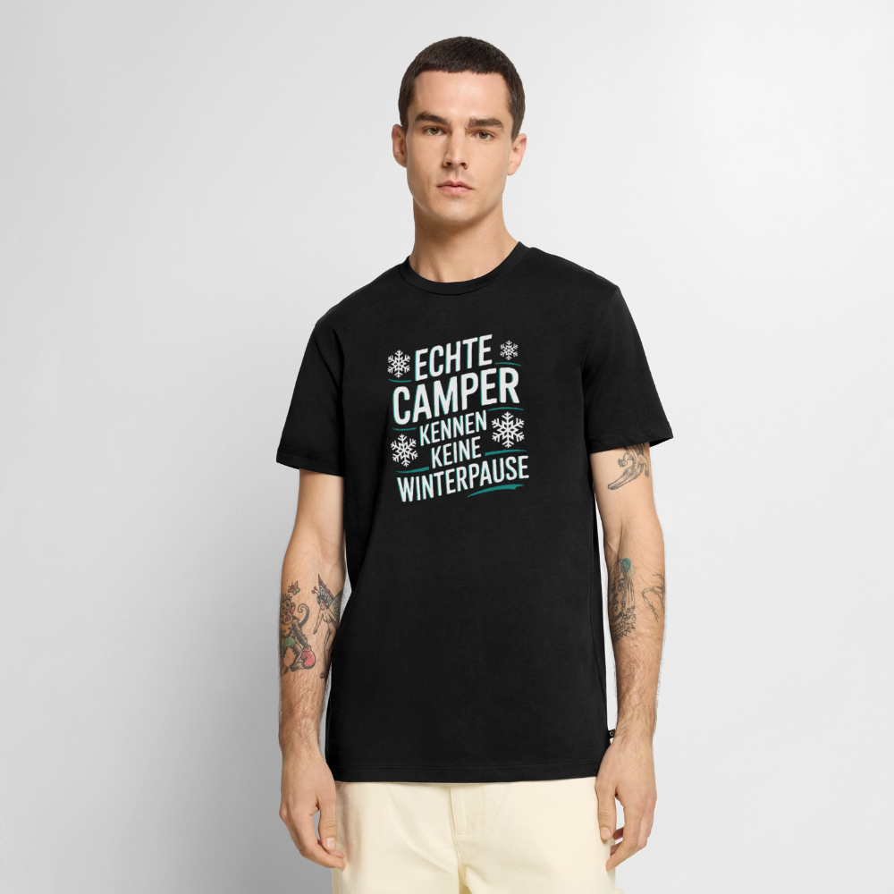 Camper ohne Winterpause - Herren Camping T-Shirt - Schwarz