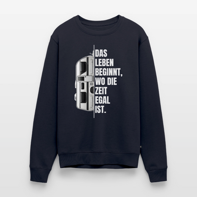Camping ist Zeitlos - Herren Camping Sweatshirt - Wohnwagen - Navy