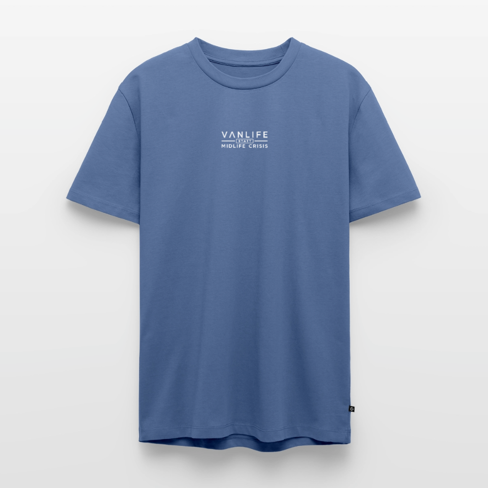 Vanlife statt Midlife Crisis - Herren Camping T-Shirt - Taubenblau