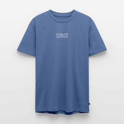 Vanlife statt Midlife Crisis - Herren Camping T-Shirt - Taubenblau