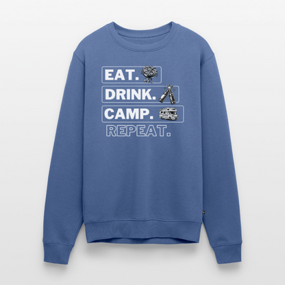 Camping Kreislauf - Herren Camping Sweatshirt - Wohnmobil - Taubenblau