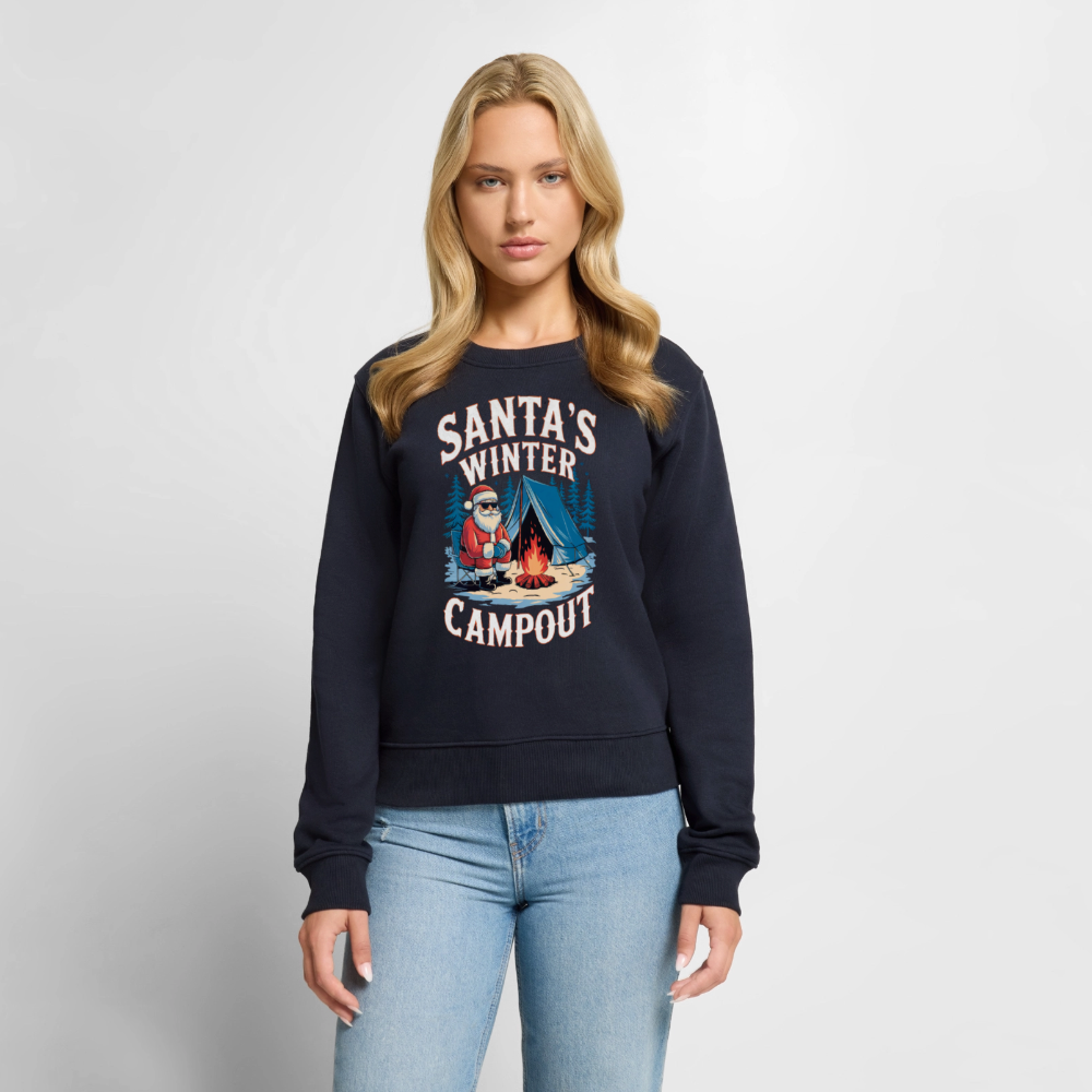 Santas Campout - Damen Camping Sweatshirt - Navy