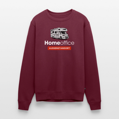 Wohnmobil Homeoffice - Herren Camping Sweatshirt - Burgunderrot