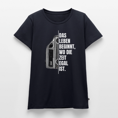 Camping ist Zeitlos - Damen Camping T-Shirt - Vanlife - Navy