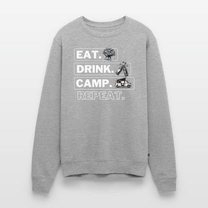 Camping Kreislauf - Herren Camping Sweatshirt - Bulli - Grau meliert
