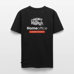 Wohnmobil Homeoffice - Herren Camping T-Shirt - Rückendruck - Schwarz