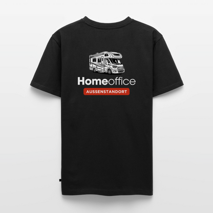 Wohnmobil Homeoffice - Herren Camping T-Shirt - Rückendruck - Schwarz