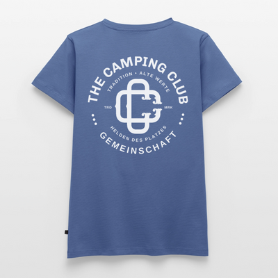 Camping Club - Damen Camping T-Shirt - Taubenblau