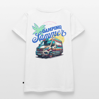 Camping Summer - Damen Camping T-Shirt - Weiß