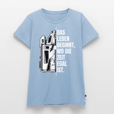 Camping ist Zeitlos - Damen Camping T-Shirt - Wohnmobil - Hellblau