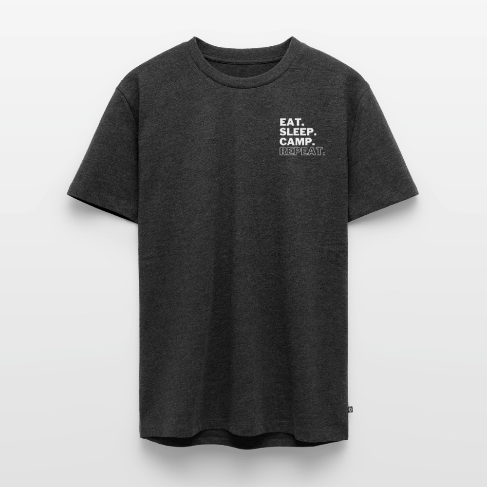 Vanlife mit Hund - Herren Camping T-Shirt - Anthrazit meliert