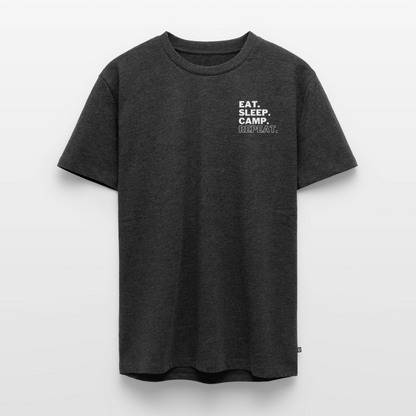 Vanlife mit Hund - Herren Camping T-Shirt - Anthrazit meliert
