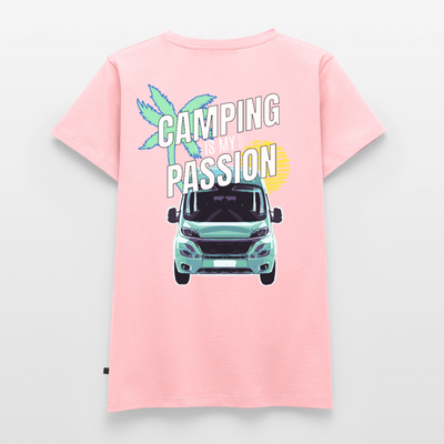 Camping Passion - Damen Camping T-Shirt - Rosa