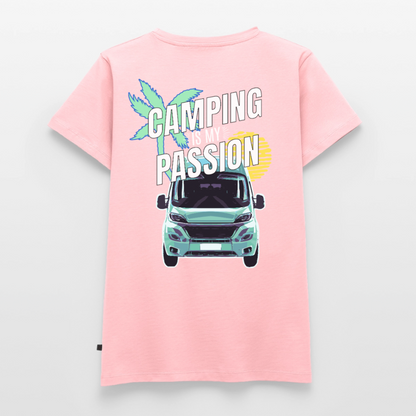 Camping Passion - Damen Camping T-Shirt - Rosa