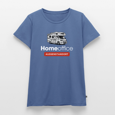 Wohnmobil Homeoffice - Damen Camping T-Shirt - Taubenblau