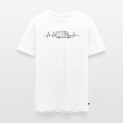 Herzschlag EKG Wohnmobil - Herren Camping T-Shirt - Weiß