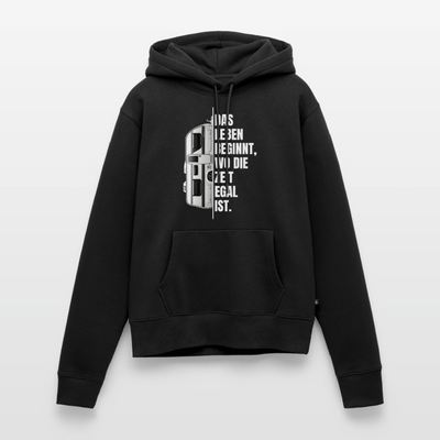 SPOD - Camping ist Zeitlos - Damen Camping Hoodie - Wohnwagen - Schwarz