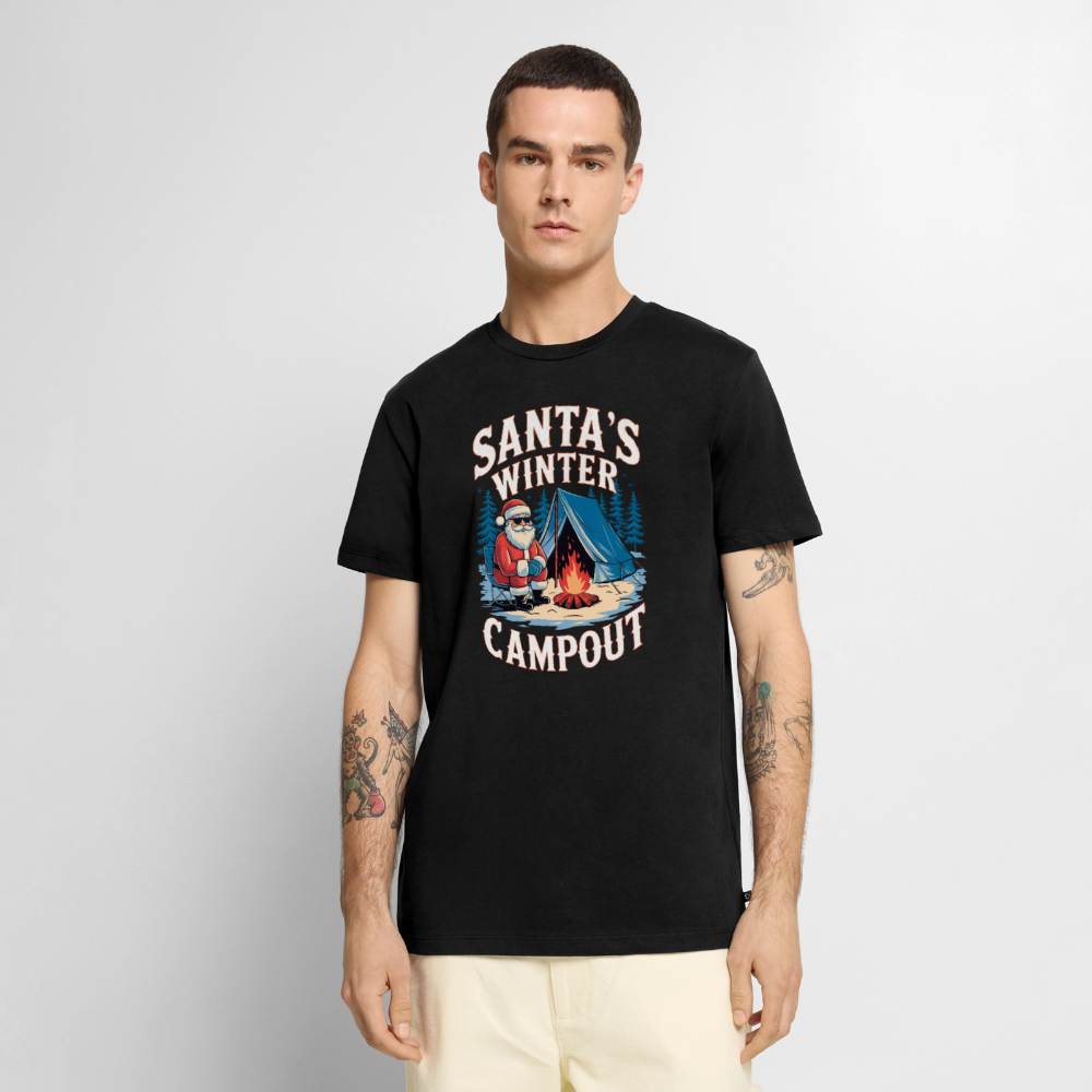 Santas Campout - Herren Camping T-Shirt - Schwarz