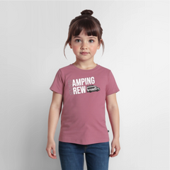 Vanlife Camping Crew - Kinder Camping T-Shirt - Mauve