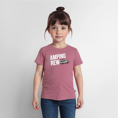 Vanlife Camping Crew - Kinder Camping T-Shirt - Mauve