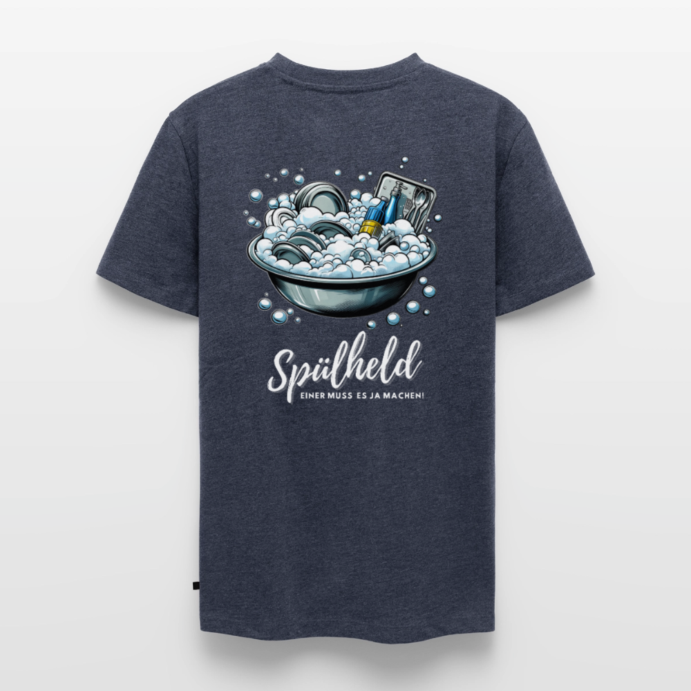 Camping Spülheld - Herren Camping T-Shirt - Jeansblau 
